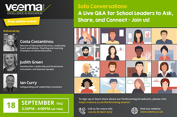 Sofa Conversations: A Live Q&A for School Leaders to Ask, Share, and Connect Join us!